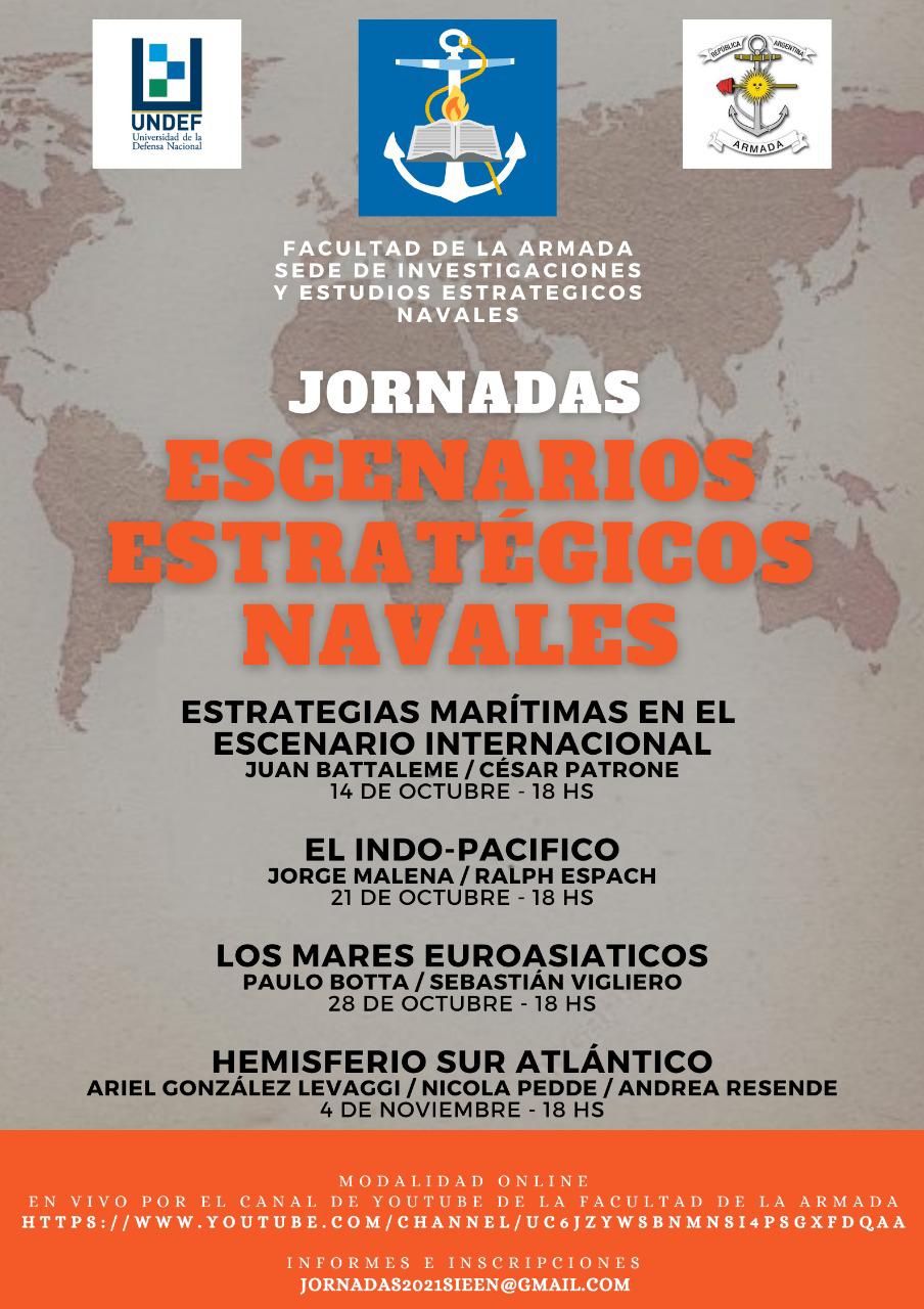 Banner de las Jornadas Escenarios Estratégicos Navales